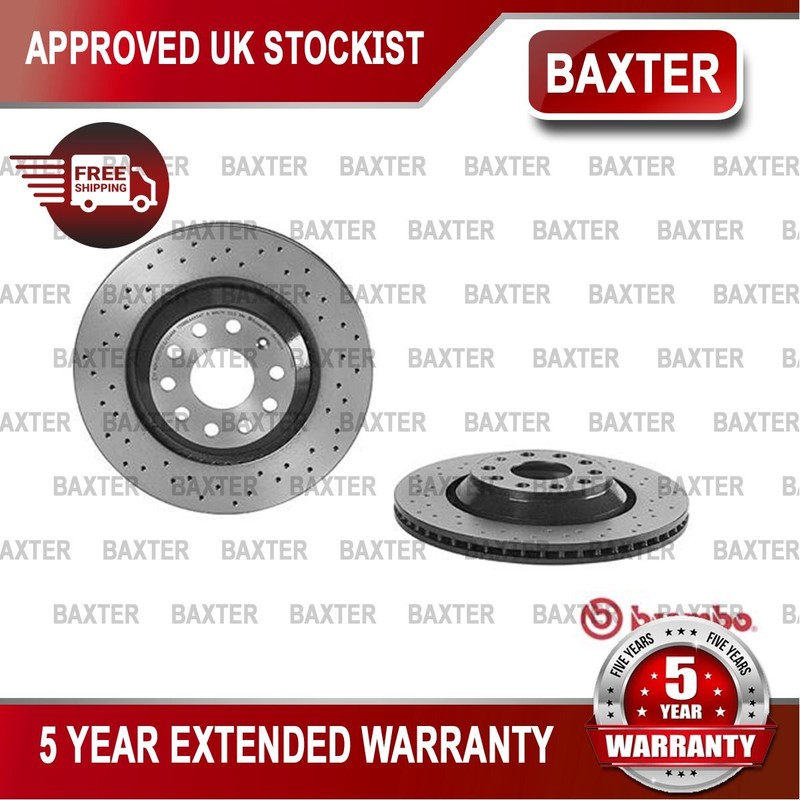 Fits VW Golf Passat Scirocco Audi A3 TT Baxter Rear Brake Discs #2 gallery