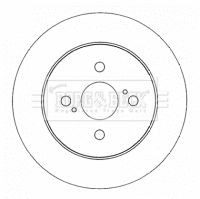 x2 Borg & Beck Rear Brake Discs Pair Fits Aston Martin Toyota BBD4561