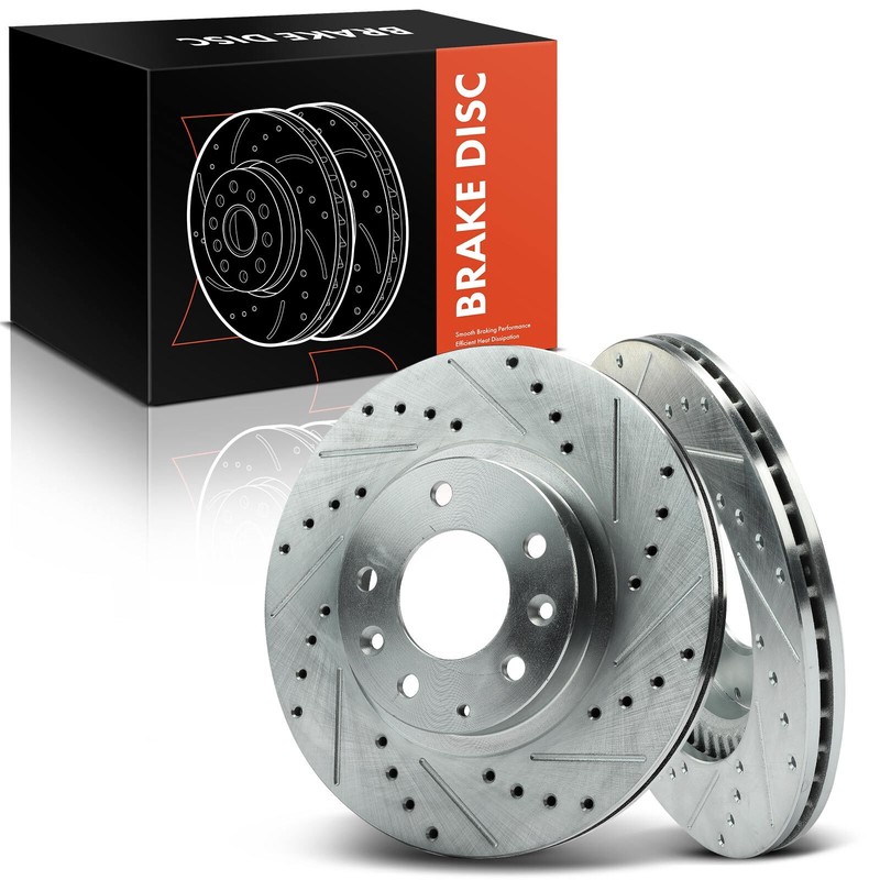 2Pcs Drilled Brake Rotors for Mazda MX-5 Miata 2006 2007 2008-2015 Front LH & RH