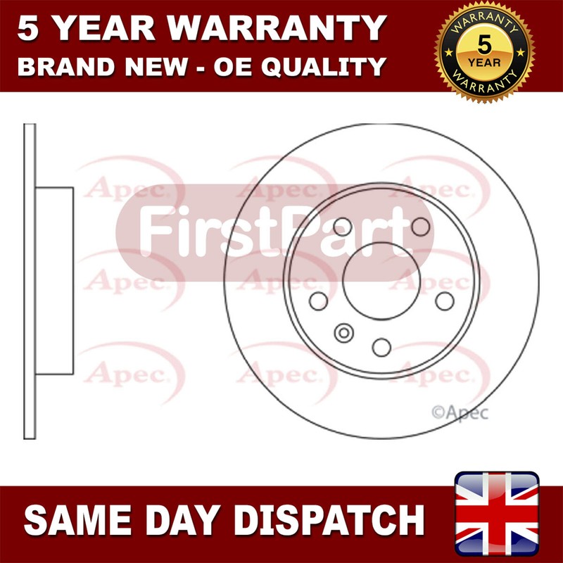 Fits Vauxhall Astra Zafira Meriva FirstPart Rear 1x 1x Brake Disc 569109