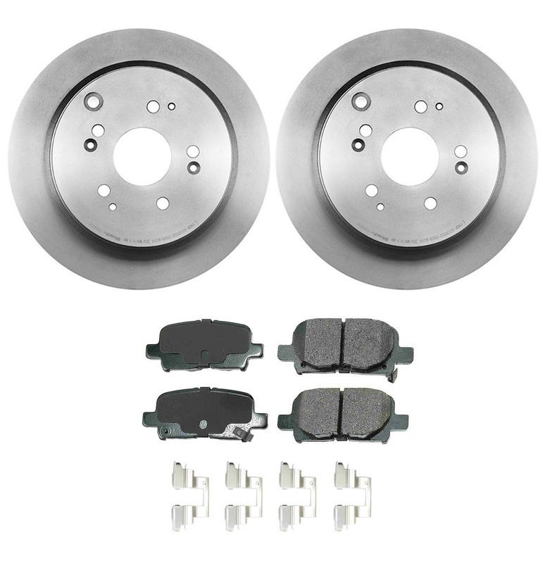 Akebono Performance Rear Brake Kit Disc Rotors & Ceramic Pads for Honda Odyssey