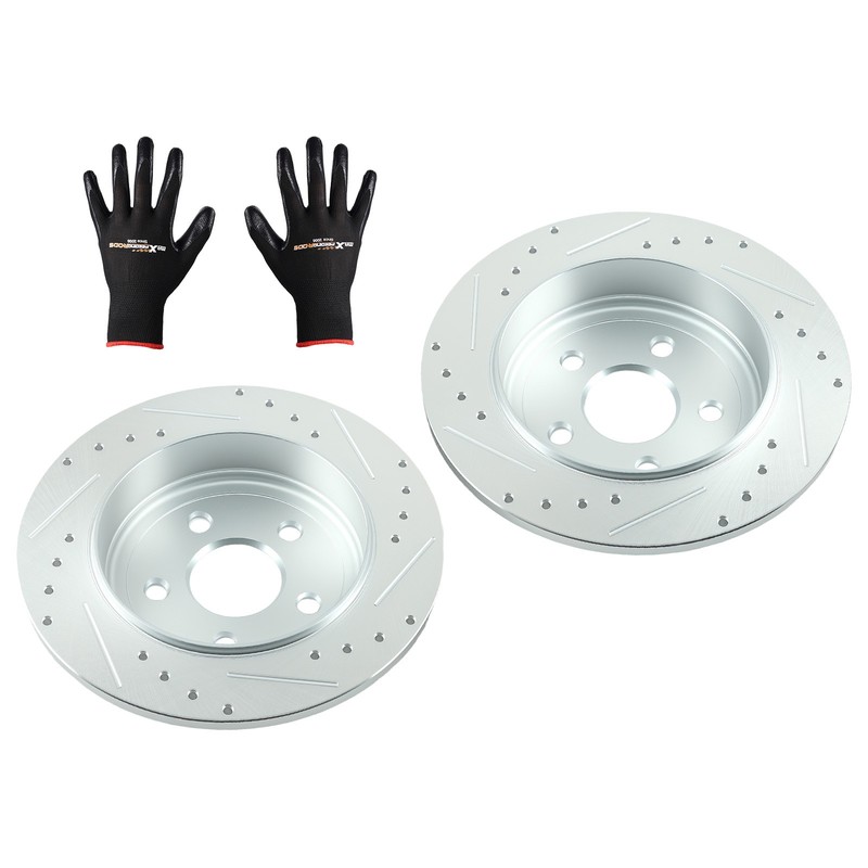 13″ Rear Drilled & Slotted Brake Rotors for Jeep Grand Cherokee 11-20 S-53061