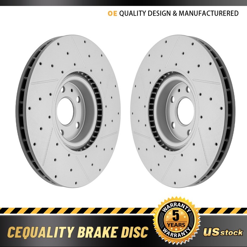 345mm Front Drilled Rotors for Volvo S60 S90 V60 V90 XC40 XC60 XC90 2016-2025