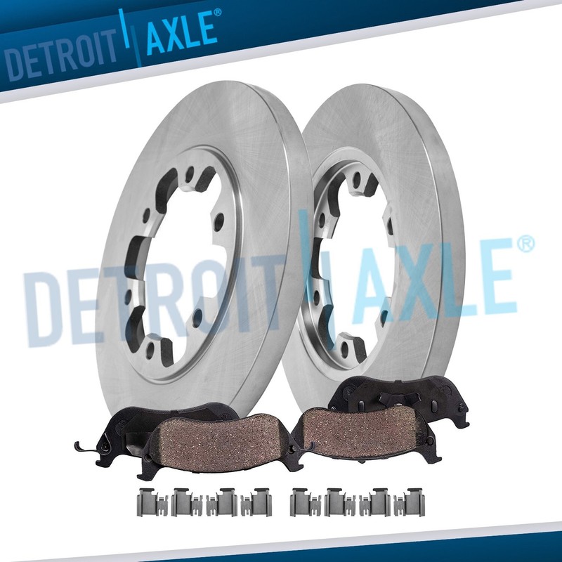 6-LUG Rear Disc Rotors Brake Pads Kit for Transit-150 Transit-250 Transit-350 HD