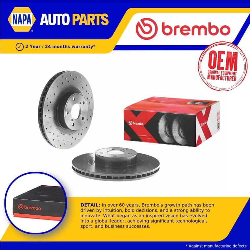 2x Brake Discs Pair Vented fits SUBARU FORESTER SG 2.0 Front 02 to 05 EJ205 Set