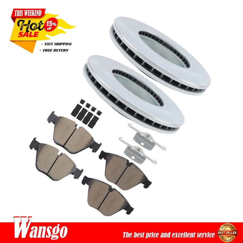 Front Disc Rotor & Ceramic Brake Pads For BMW 640i Gran Coupe 2013-2017 3.0L l6
