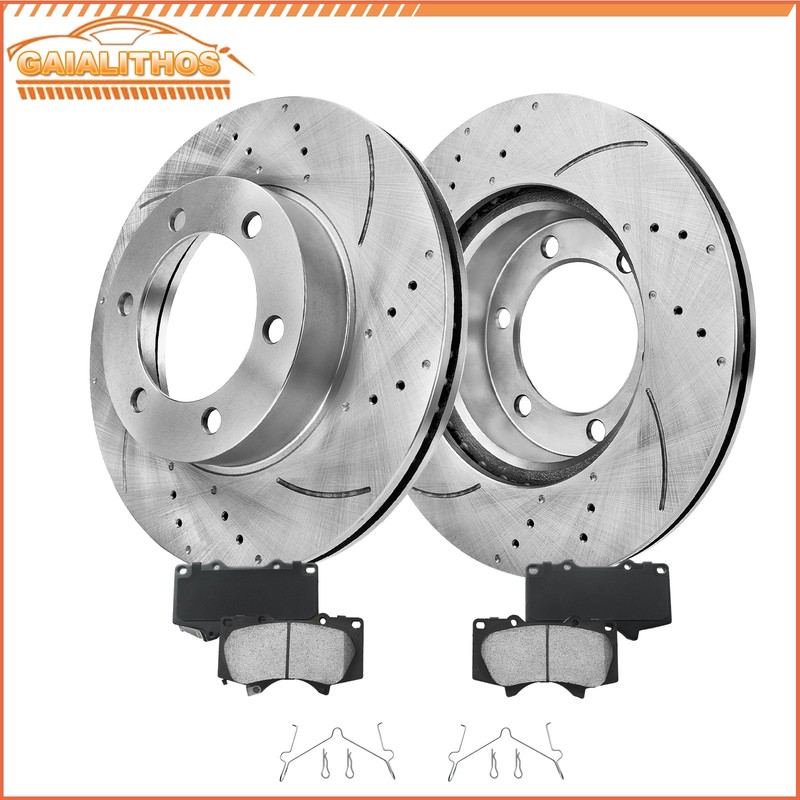 Front Brake Rotors Brake Pads for 2001-2007 Toyota Sequoia 2000-2006 Tundra