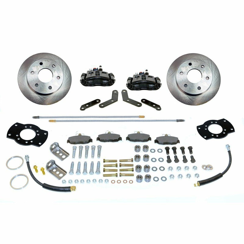 Rear Disc Brake Kit for 1973-91 GM 1/2 Ton Pickup Suburban Black D&S Rotors 4WD