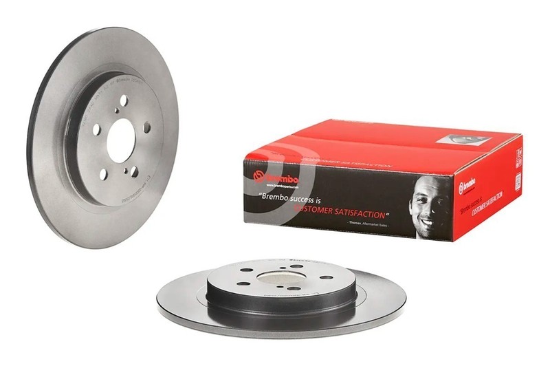Brembo 08.D416.11 Prime UV Coated Solid Brake Rotors – Rear Pair
