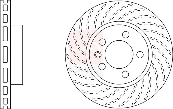 Brake Disc Single Vented fits VW TOUAREG 7L, 7P 3.0D Front Right 04 to 18 330mm gallery