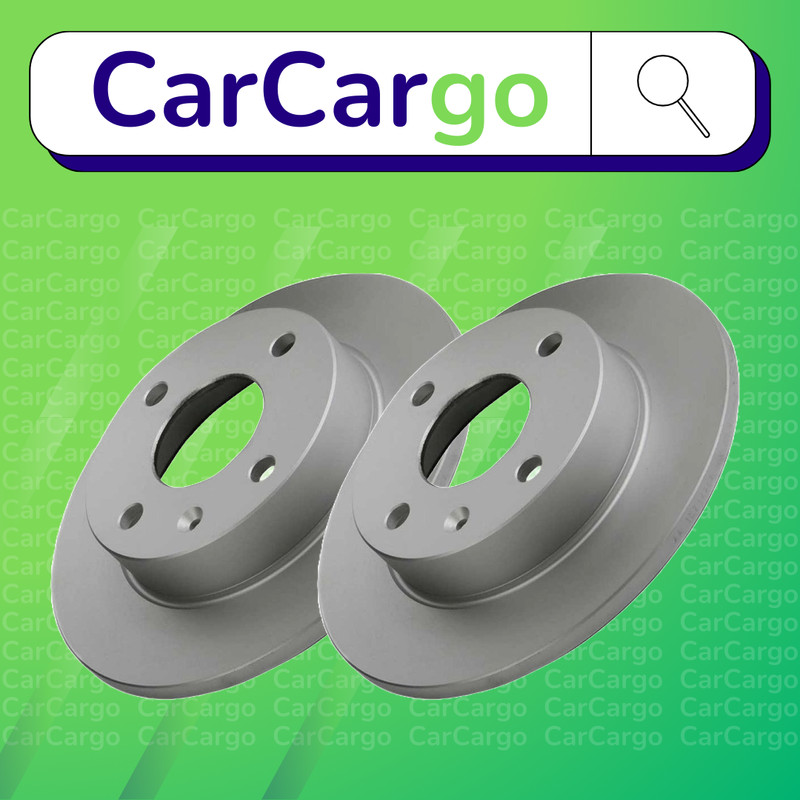 Premium Solid Front Brake Discs Pair For Ford Escort 1.4 1990-1995 239 mm