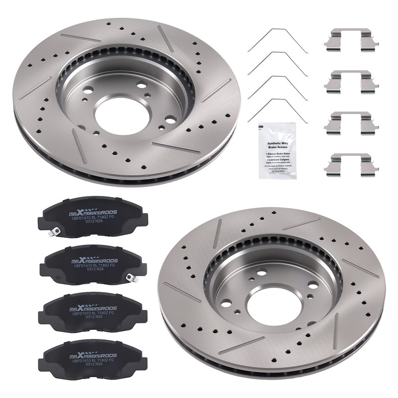 Front Brake Rotors + Ceramic Brake Pads for Honda Civic 2012-2015 S31601 P1578