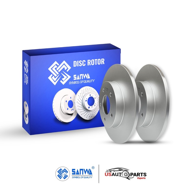 REAR BRAKE ROTOR SOLID GEOMET COATED & CERAMIC PAD KIT 281 mm FOR PONTIAC 92-05 gallery