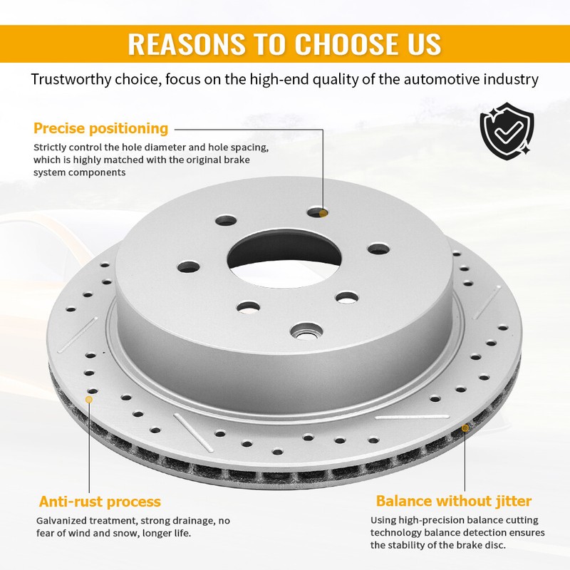 Front Disc Brake Rotors Ceramic Pads For 2010-2019 Lexus GX460 Toyota 4Runner gallery