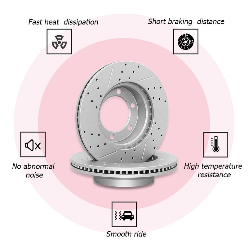 Rear Brake Disc Rotors Ceramic Pads Kit for 2003 - 2006 Jeep Liberty Wrangler TJ gallery