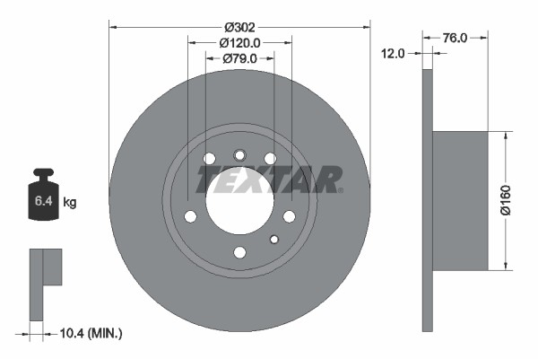 2X 92042103 Textar Brake Disc for BMW