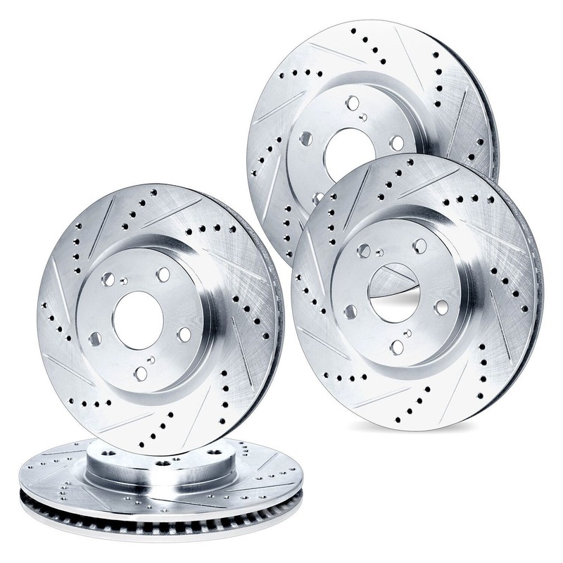 For Subaru Forester 19-22 Drilled & Slotted Front & Rear Brake Rotor Set