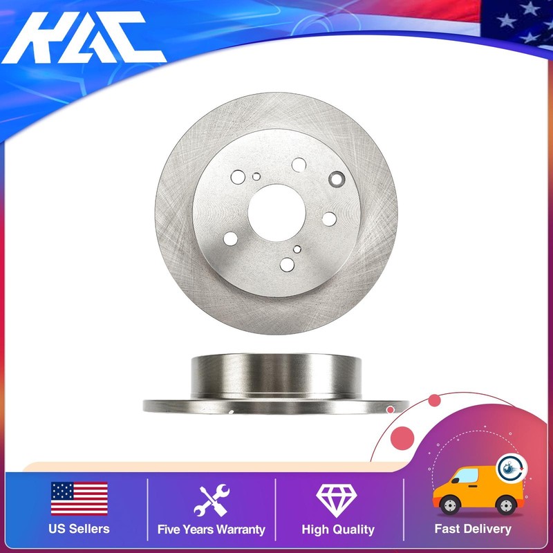 11.07″ Rear Solid Brake Rotors Rust Preventative For 2006-2018 Toyota RAV4 2PC