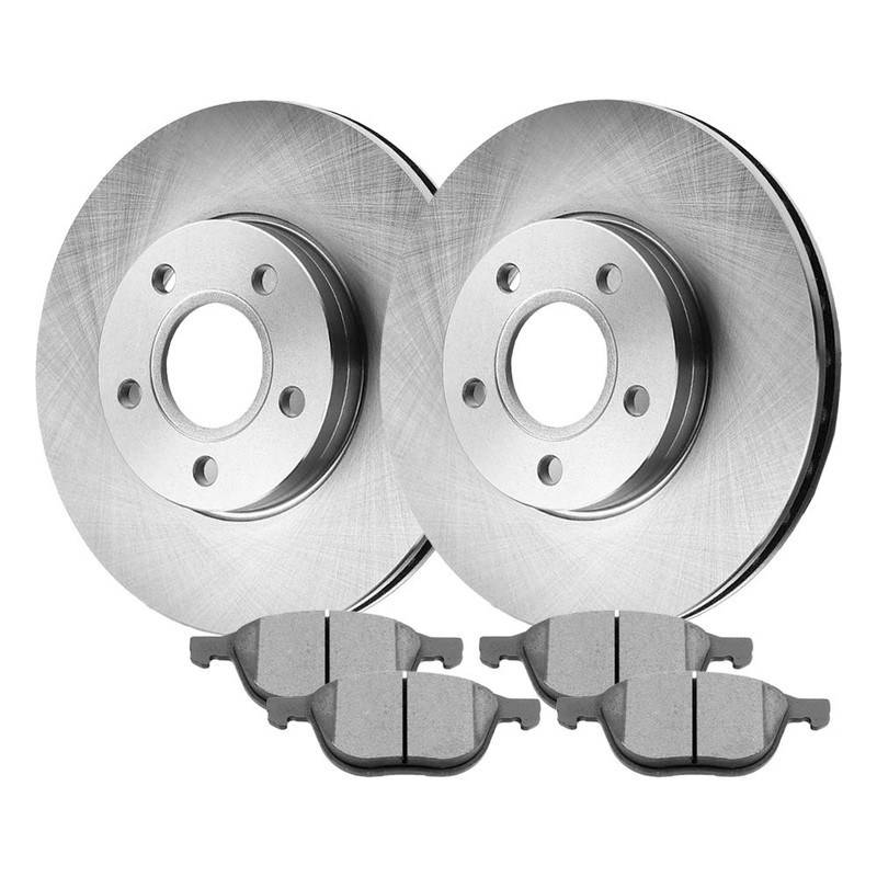 Front Brake Rotors & Pads for 2004-2011 Volvo S40 5 Lug 300mm