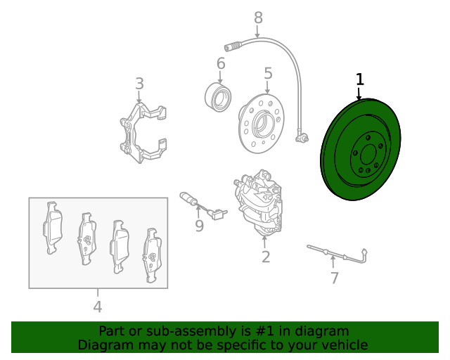 Genuine Mercedes-Benz Brake Disc 164-423-13-12-90 gallery
