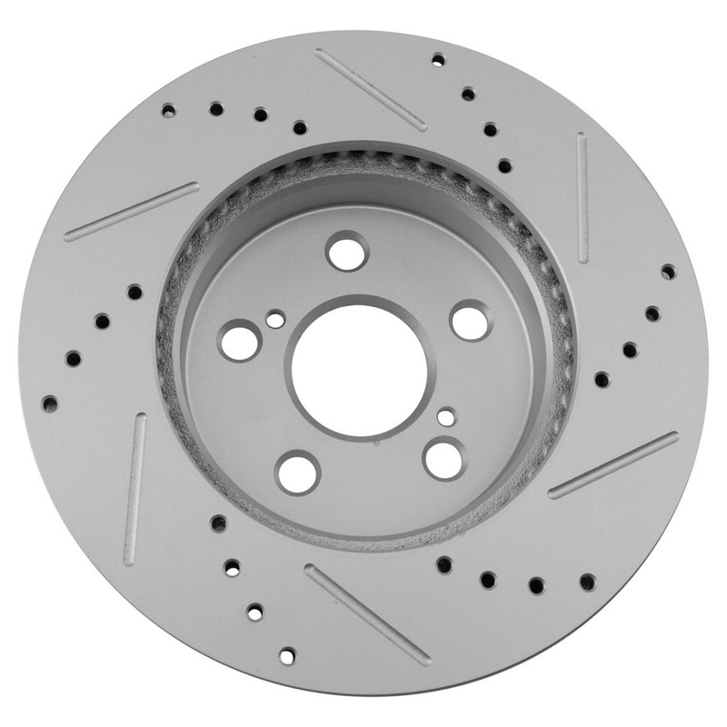 Front Brake Rotors Set Slotted X Drilled Premium G-Coated Front Fits Toyota gallery