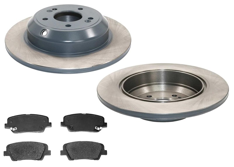For G70 Genesis 19-2023 2.0L Automatic Rr Coated Brake Disc Rotors Brake Pad Set