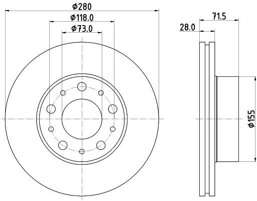 For Citroen - Relay 2.2D 2006-On Front 280mm Brake Discs and Pads Tapy gallery