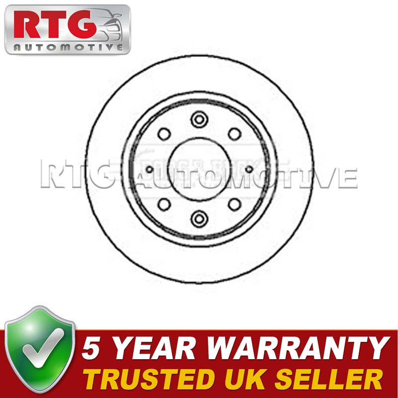 Rear 1x Brake Disc Fits Kia Carens 2000-2006 1.6 1.8 2.0 CRDi 0K9AA26251C