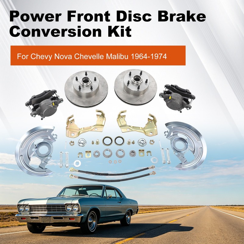 Front Disc Brake Conversion Kit for Deluxe Front Disc Brake Power Brake Booster gallery