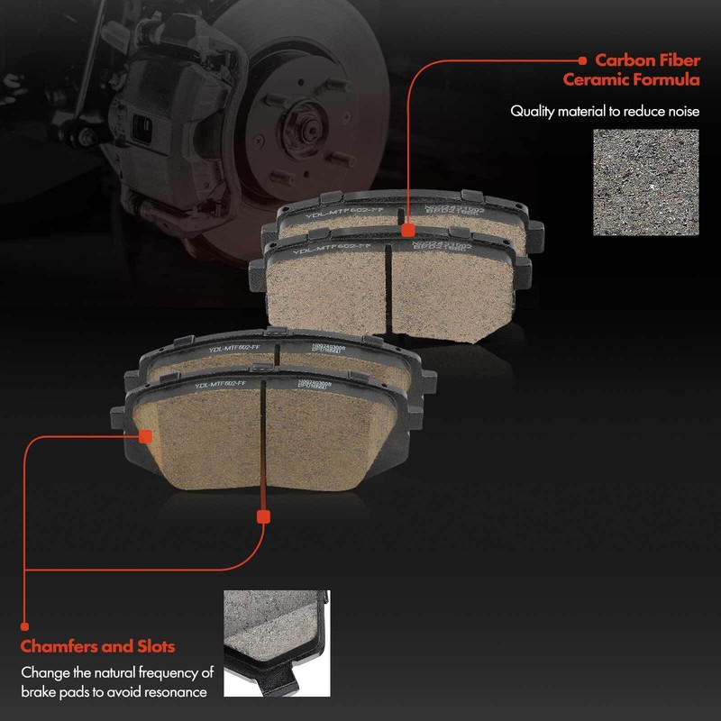12x Front & Rear Side Disc Rotors & Brake Pads for Hyundai Kona 18-22 Kia Seltos gallery