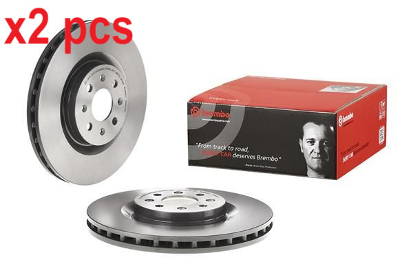 X2 PCS L&R SIDES FITS ABARTH GRANDE PUNTO 1.4 BRAKE DISC 09.8004.31 BREMBO