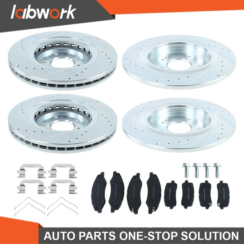 Labwork Front Rear Drilled Brake Rotors Brake Pads For Honda Odyssey 18-21 2023 gallery
