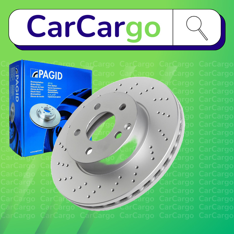 Pagid Vented Perforated Front Brake Discs C-Class C 250 CGI 2009-2014 295 mm