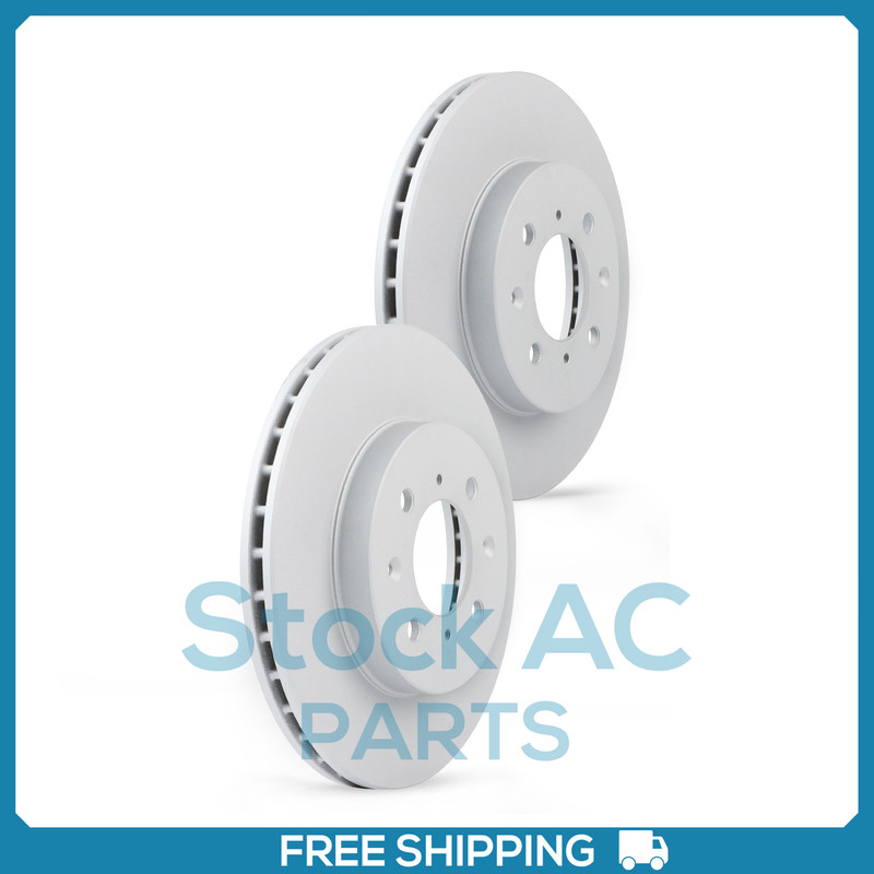 New 2PCS Front Coated Vented Disc Brake Rotor Fits Honda Fit, Insight