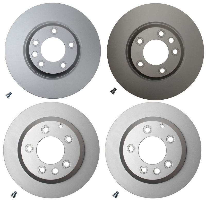 Hella Front 350mm Rear 330mm Rotors Disc Brake Rotor Kit For Q7 Cayenne