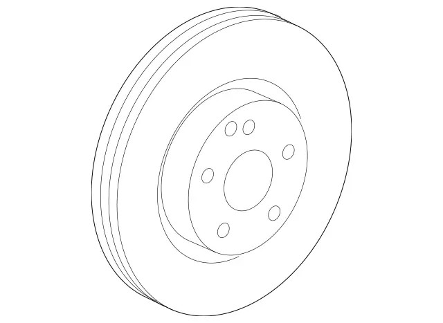 Genuine Mercedes-Benz Brake Disk Vented 221-421-16-12-07
