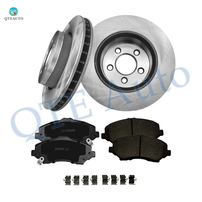6 Front 302mm Brake Disc Rotors-Ceramic Brake Pad Kit For 2008-2012 Jeep Liberty