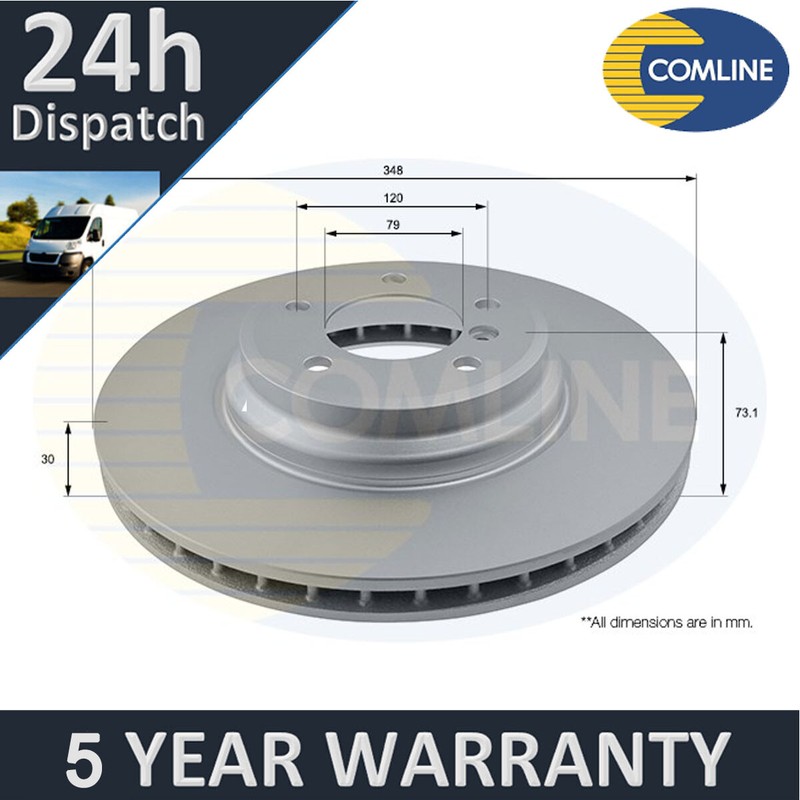 Fits BMW 3 Series 2005-2013 X1 2009-2011 3.0 D Comline Front Brake Disc #1