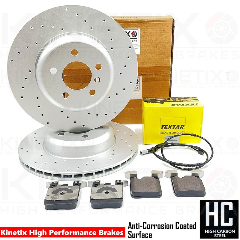 FOR BMW 430d 435d 435i 440i F32 F33 F36 REAR BRAKE DISCS TEXTAR PADS WIRE 345mm gallery