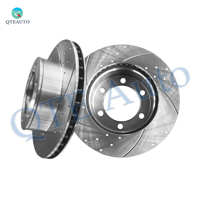 Front 297mm Drilled Slotted Brake Disc Rotors For 1996-2002 Toyota 4Runner