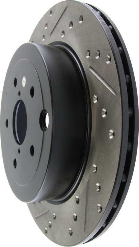 StopTech Sport Drilled & Slotted 1-Piece Rear for Brake Rotor 13-17 WRX STI gallery