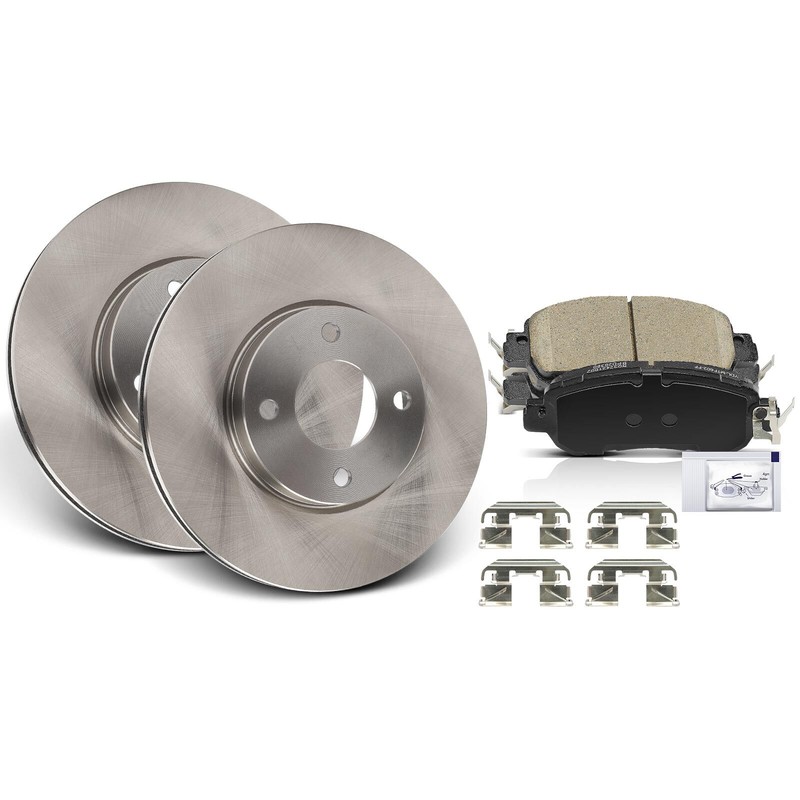 6Pcs Front Disc Brake Rotor & Ceramic Brake Pad for Nissan Kicks 2018-2022 Versa gallery