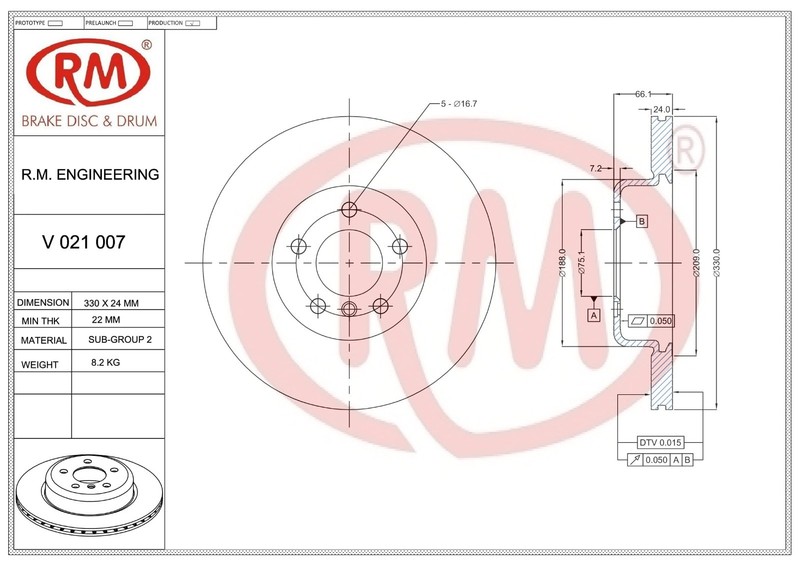 Rear Brake Rotor/Disc Fit For BMW 5 F10, F18, F11 gallery