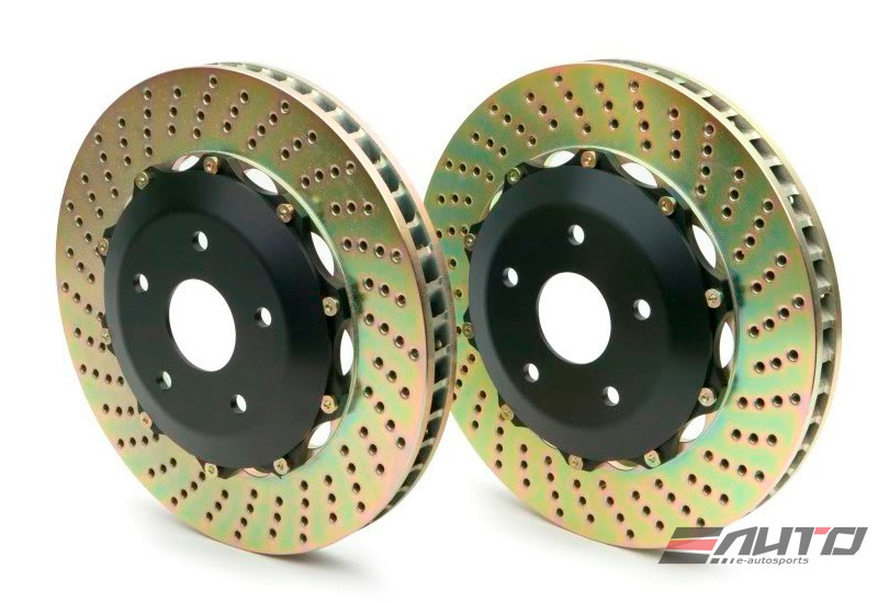 BREMBO REAR 2-piece ROTOR DISC UPGRADE 332×32 DRILL F40