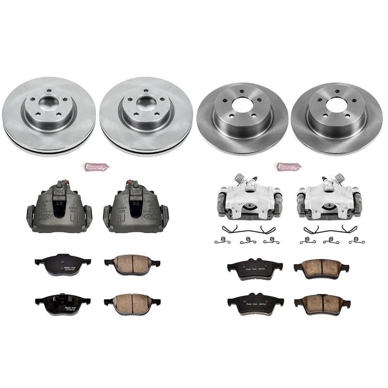 Powerstop 300mm Front 280mm Rear Brake Discs Calipers Pads Kit for 13-16 Escape gallery