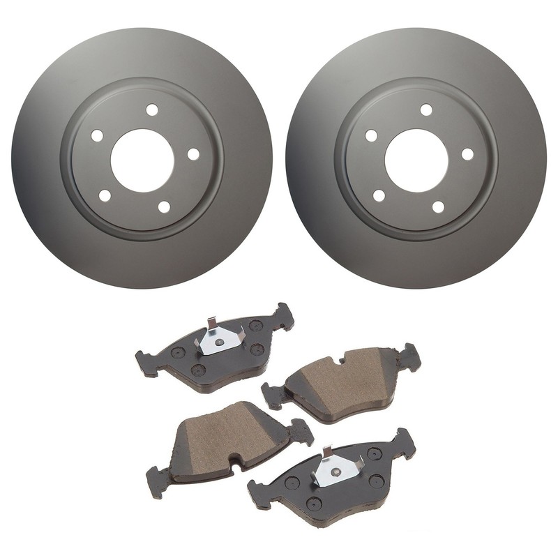 Hella Front Rotors Low-Met Disc Brake Pad Kit For Jaguar Vanden Plas XJR XK8 XKR