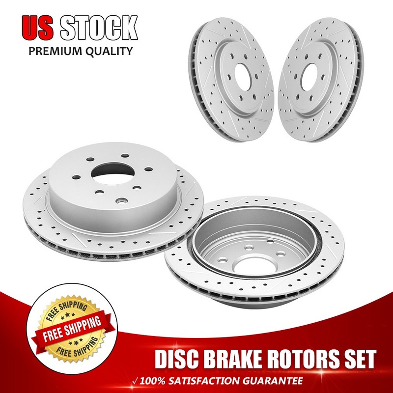 Front & Rear Brake Rotors For 2005-2025 Nissan Frontier Xterra Suzuki Equator