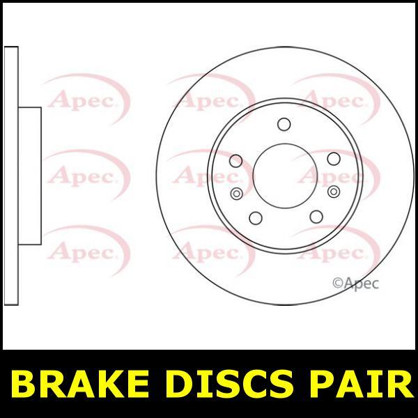 Brake Discs Pair Rear FOR RENAULT KADJAR 1.2 1.3 1.5 1.6 1.7 15->ON Apec gallery