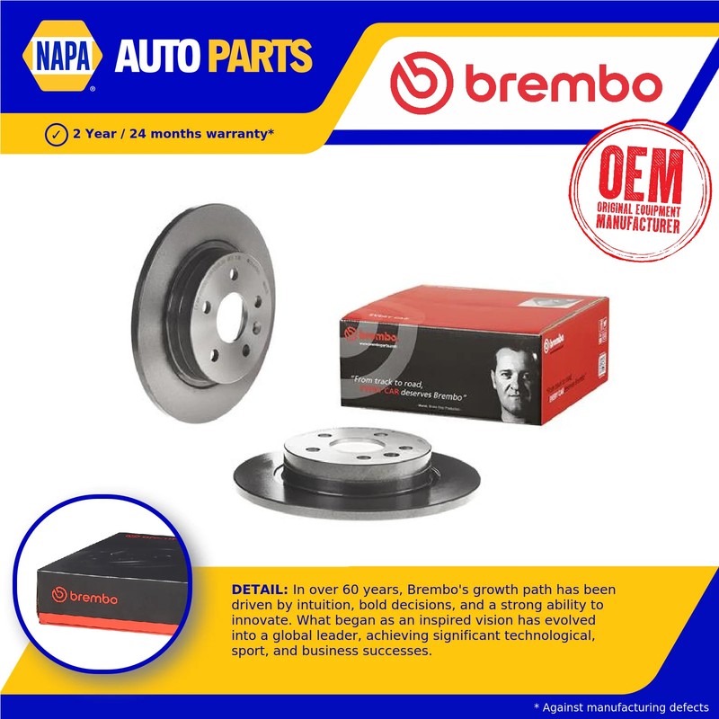 2x Brake Discs Pair Solid fits OPEL ASTRA J 1.3D Rear 09 to 15 A13DTE 268mm Set