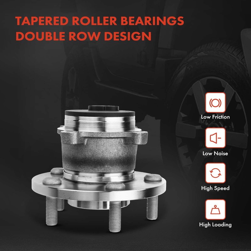 Rear Drilled Brake Rotors & Brake Pad + Wheel Hub Bearing for Mazda 3 2005-2013 gallery